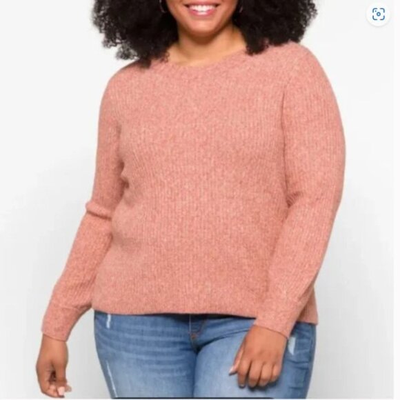 Market & Spruce Aspen Cropped Blouson Sleeve Sweater - Size XL - Picture 2 of 4